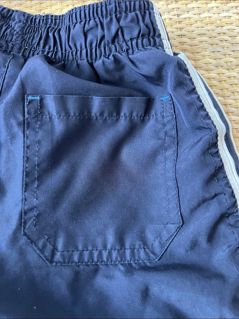 Oshkosh B’Gosh 1895 TrackPants Navy white side Stripe cotton bl lined Boys 3T